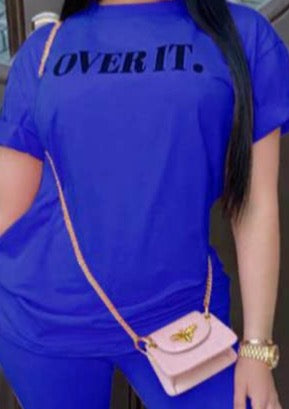 Over it dark 2 Piece Blue Set