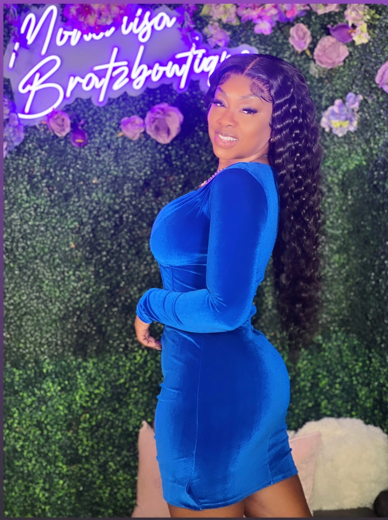 Sophie Dress ( Blue ) Velvet
