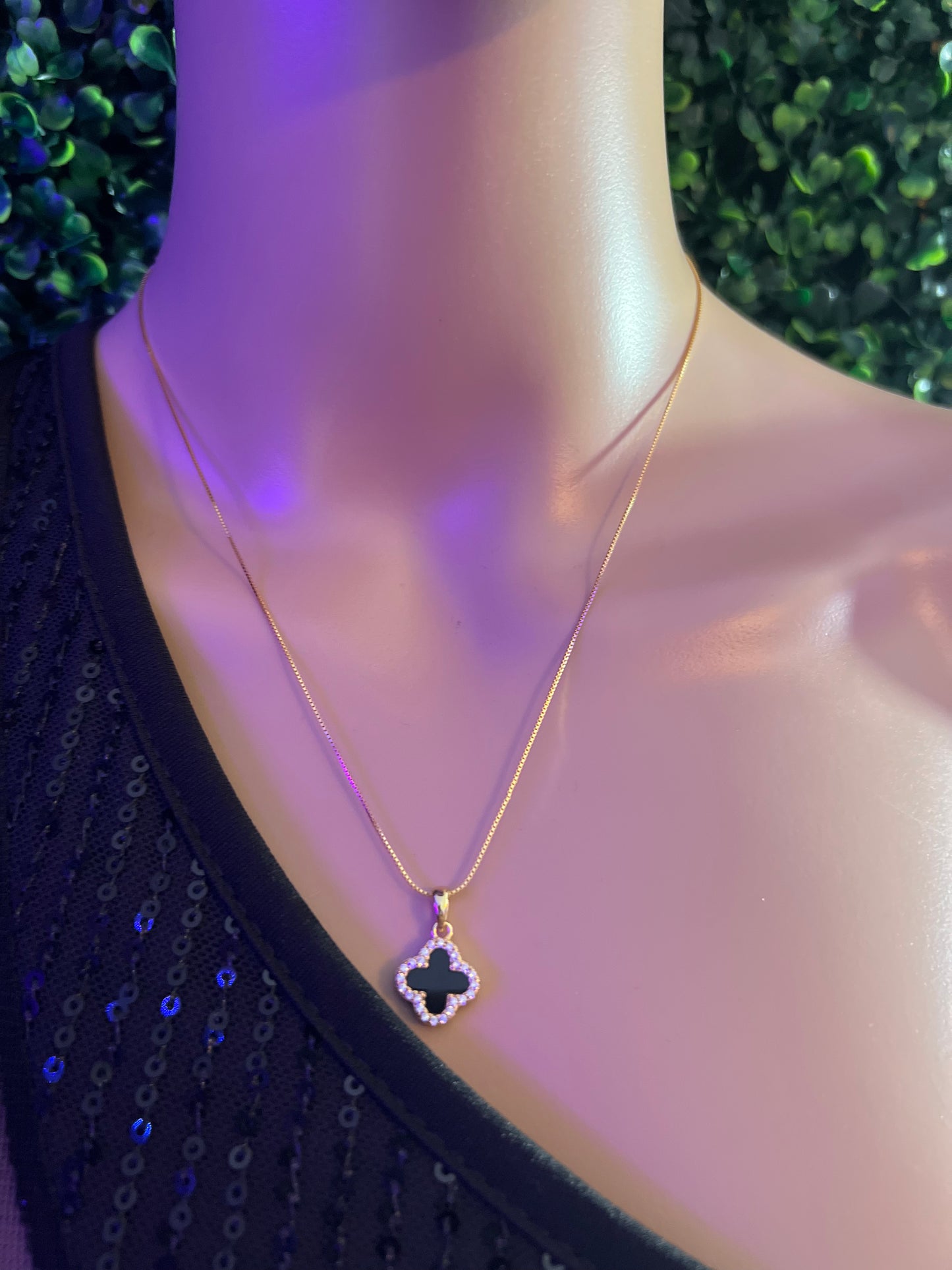 Reversible Leaf Necklace