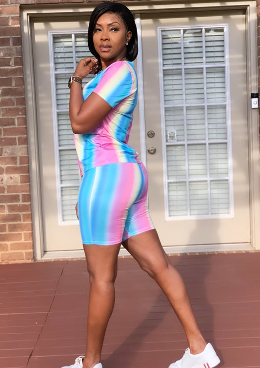 Cotton Candy Stripes 2 Piece Set